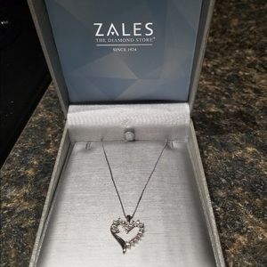 Zales diamond heart necklace